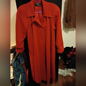 Elegant Red Long Coat